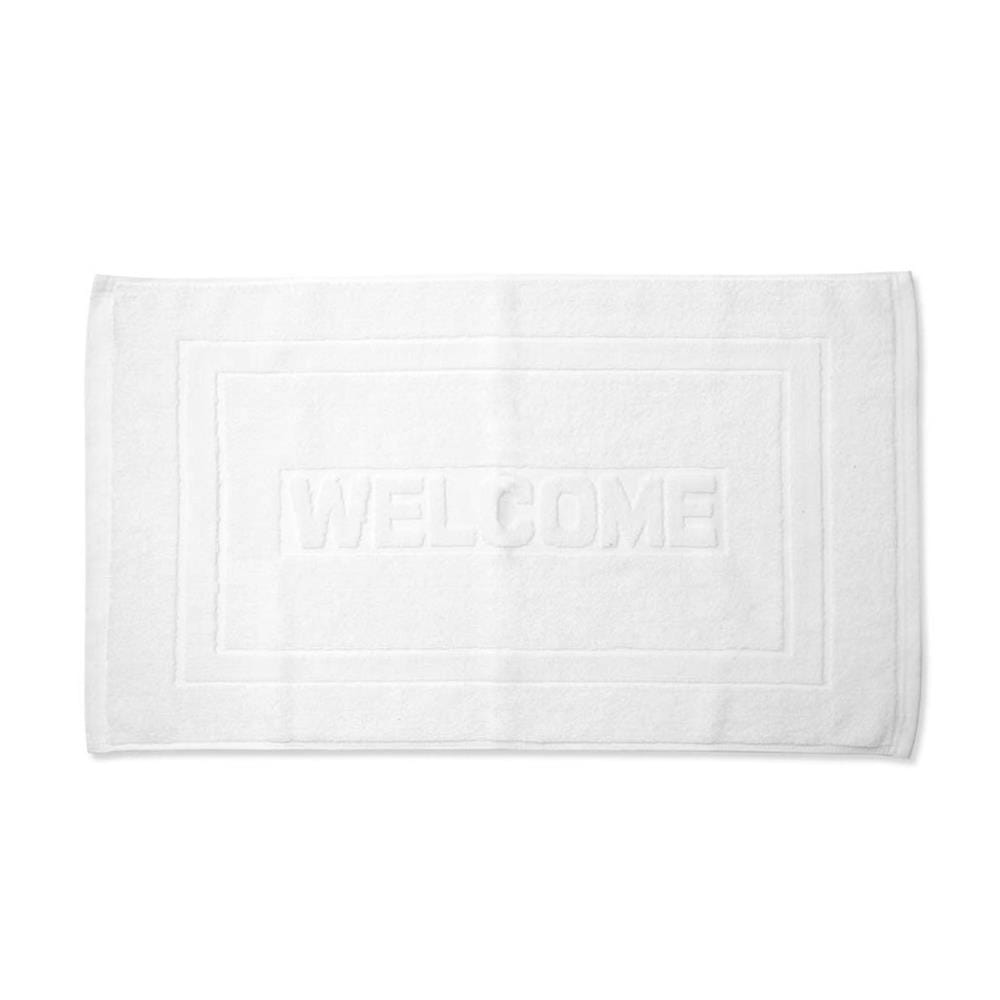 พรมผ้าขนหนู DREAMERY WELCOME 18X28 นิ้ว สีขาว (แพ็ก 2 ชิ้น)