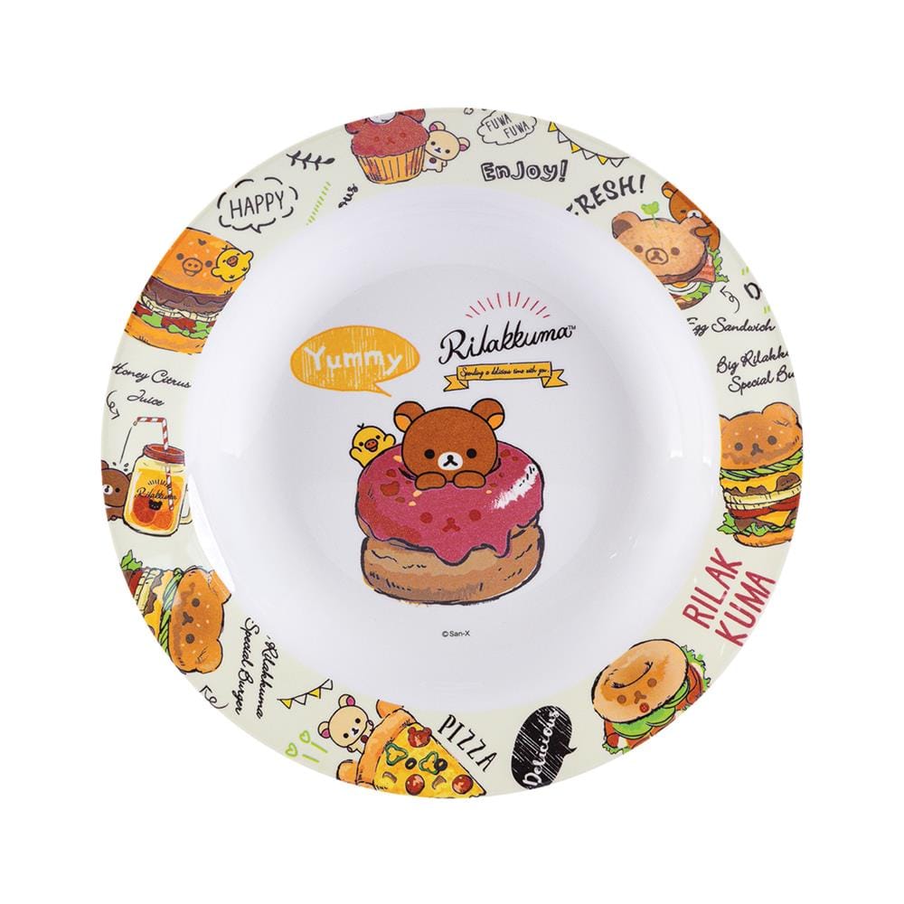 จานเมลามีนลึก 8 นิ้ว SUPERWARE RILAKKUMA HAPPY FOOD