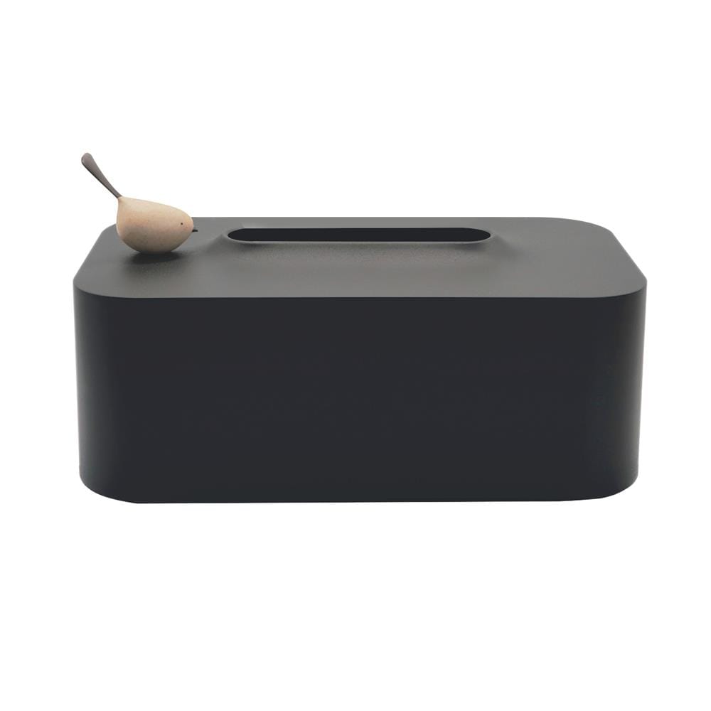 กล่องทิชชู่แผ่น MINIMAL SCULPT BIRD สีดำ