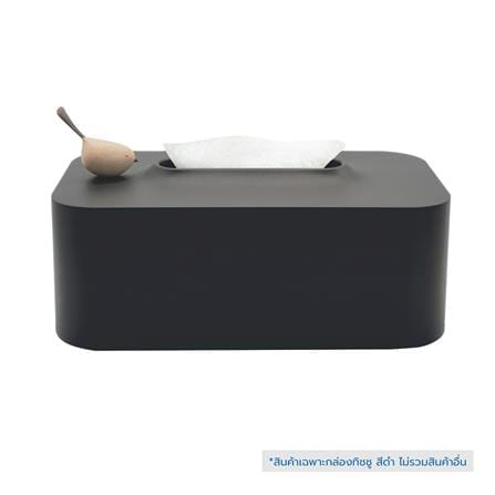 กล่องทิชชู่แผ่น MINIMAL SCULPT BIRD สีดำ_1