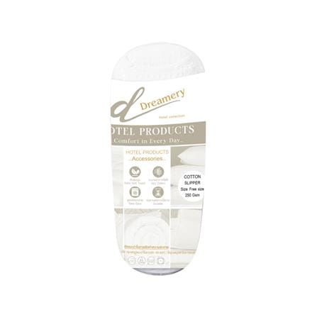 รองเท้าสลิปเปอร์ DREAMERY COTTON 250GSM FREE SIZE สีขาว_2