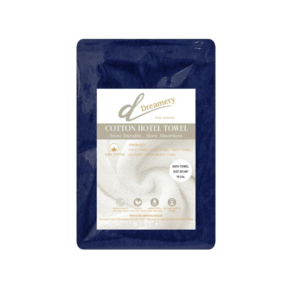 ผ้าขนหนู DREAMERY CT ขนคู่ 18LBS 30X60 นิ้ว สี NAVY (แพ็ก 2 ชิ้น)