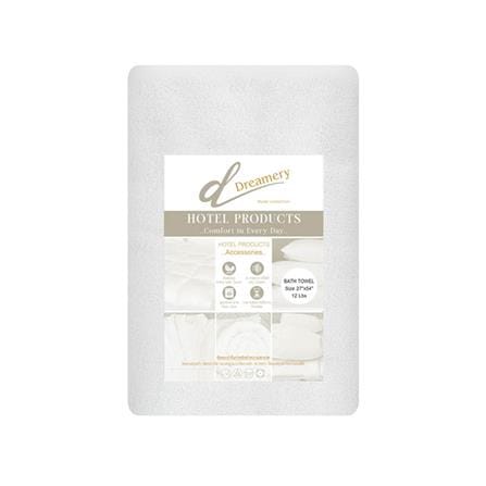 ผ้าขนหนู DREAMERY CT ขนคู่ 12LBS 27X54 นิ้ว สีขาว (แพ็ก 2 ชิ้น)_1
