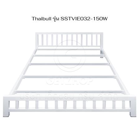 เตียงเหล็ก 5 ฟุต THAIBULL SSTVIE032-150W สีขาว_4