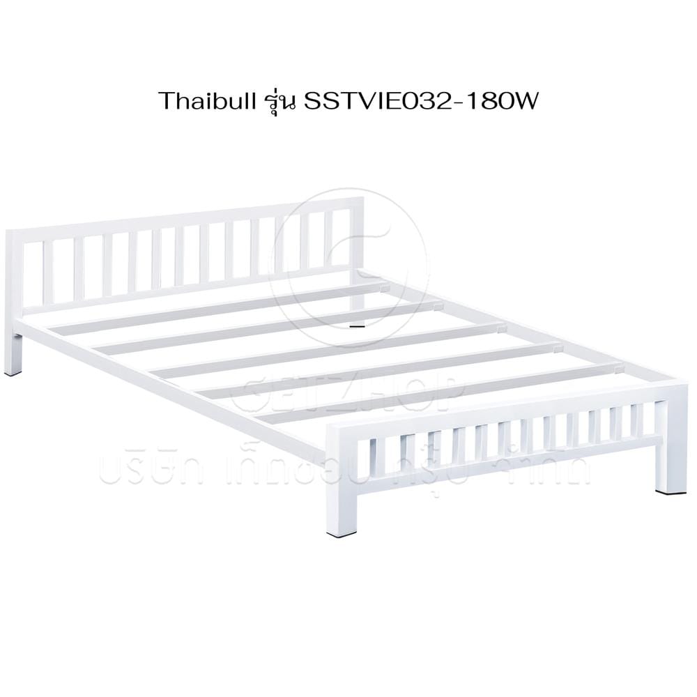 เตียงเหล็ก 6 ฟุต THAIBULL SSTVIE032-180W สีขาว