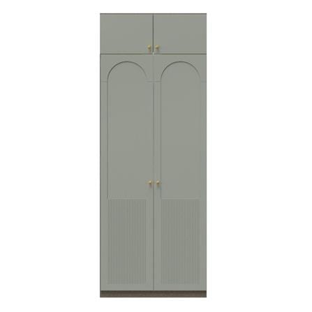 ตู้เสื้อผ้า 2 บานเปิด SB BUILT IN WARDROBE PLUS 59061547 100 ซม. สี PEWTER GREY_0