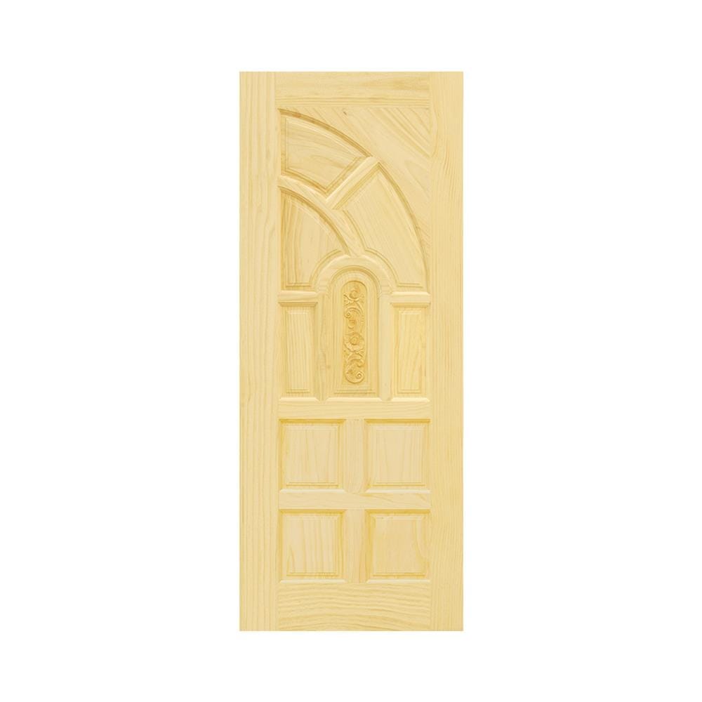 ประตูไม้สน ไม่เจาะลูกบิด D2D ECO PINE - 555 80x200 ซม. สีธรรมชาติ