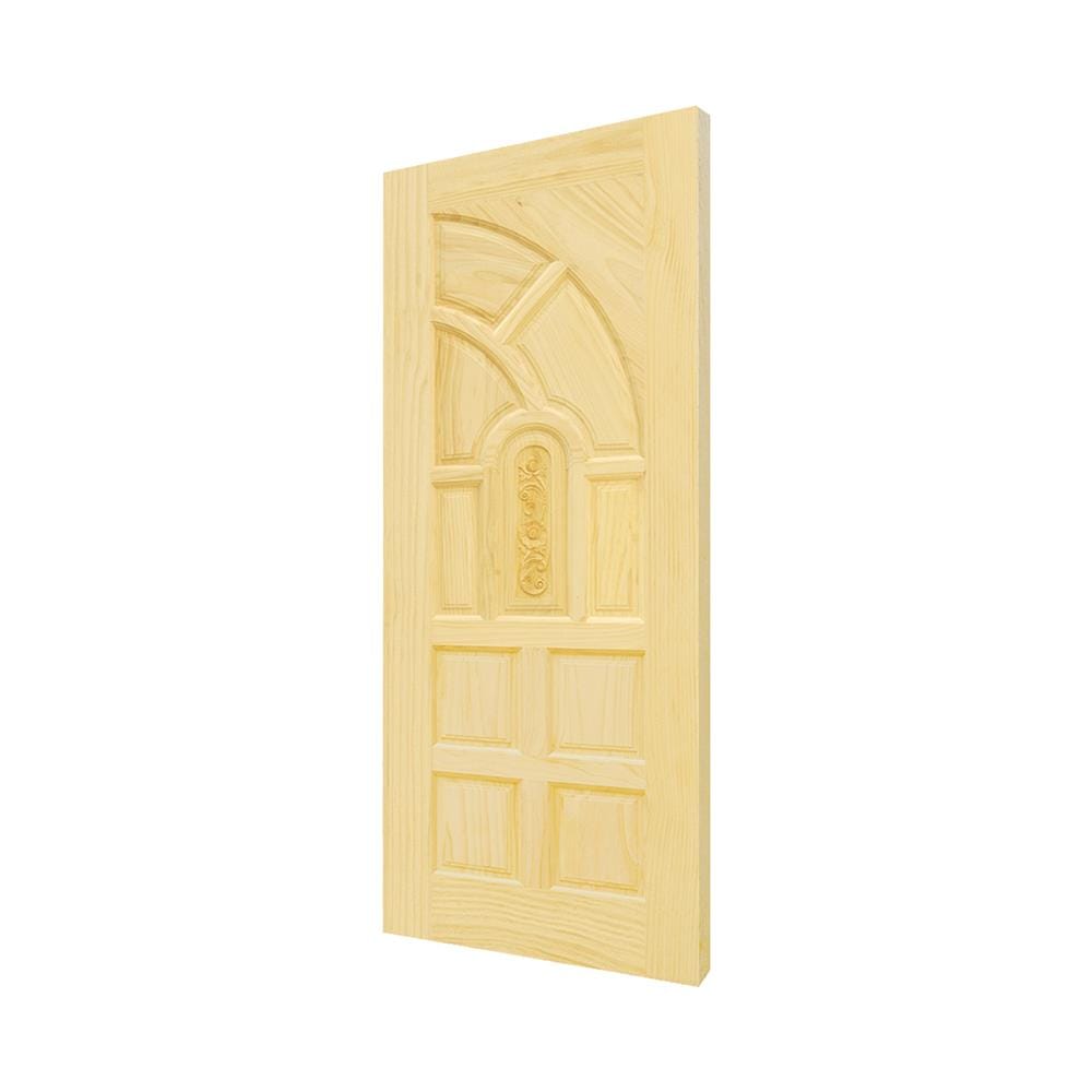 ประตูไม้สน ไม่เจาะลูกบิด D2D ECO PINE - 555 80x200 ซม. สีธรรมชาติ