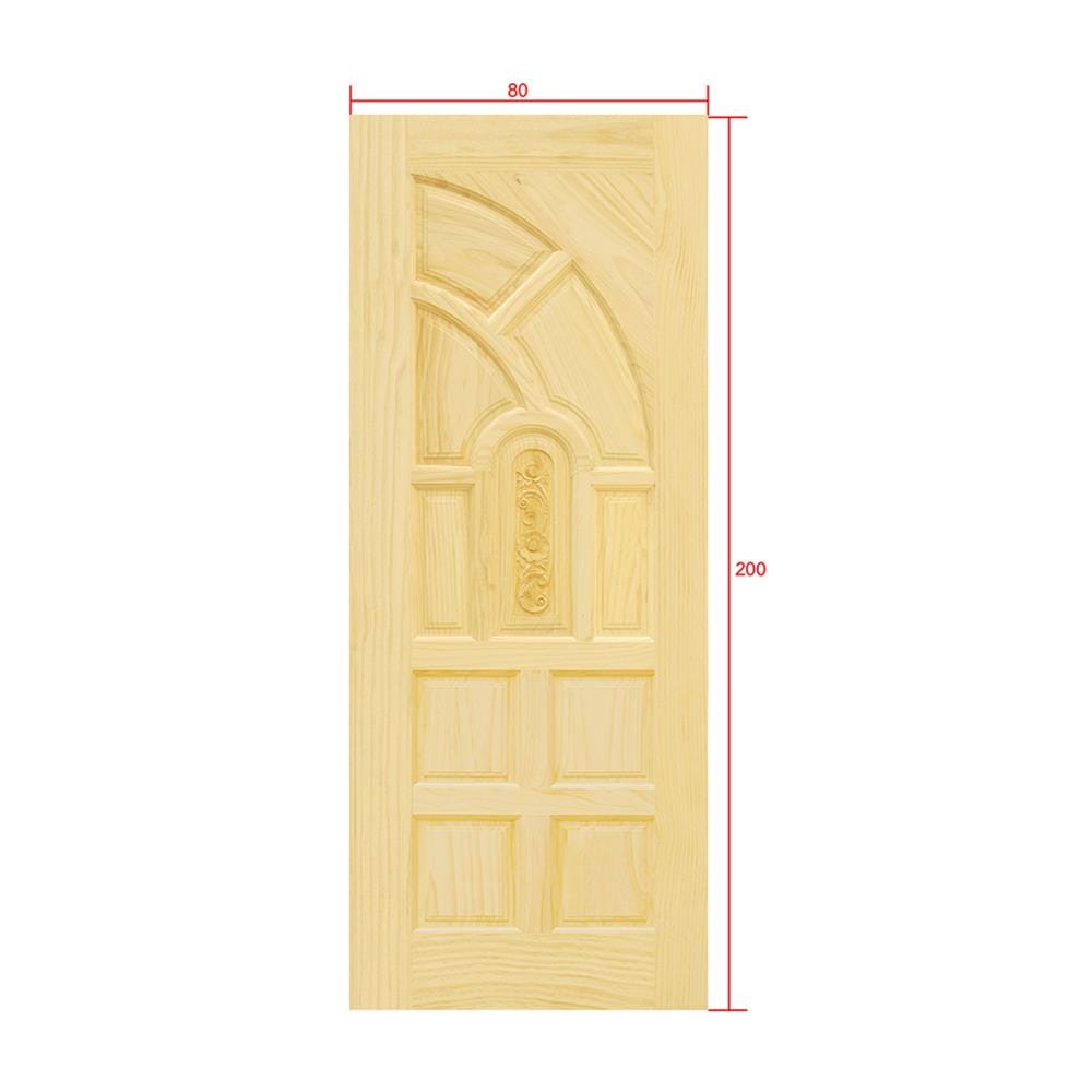 ประตูไม้สน ไม่เจาะลูกบิด D2D ECO PINE - 555 80x200 ซม. สีธรรมชาติ