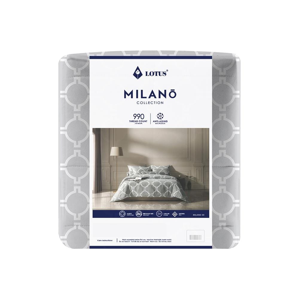 ชุดผ้าปูที่นอน 5 ฟุต 6 ชิ้น LOTUS MILANO 01(S24)