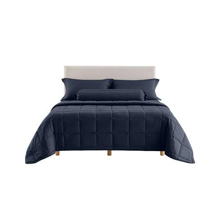 ชุดผ้าปูที่นอน 5 ฟุต 6 ชิ้น LOTUS ATTITUDE ELEMENTS สี INDIGO_1
