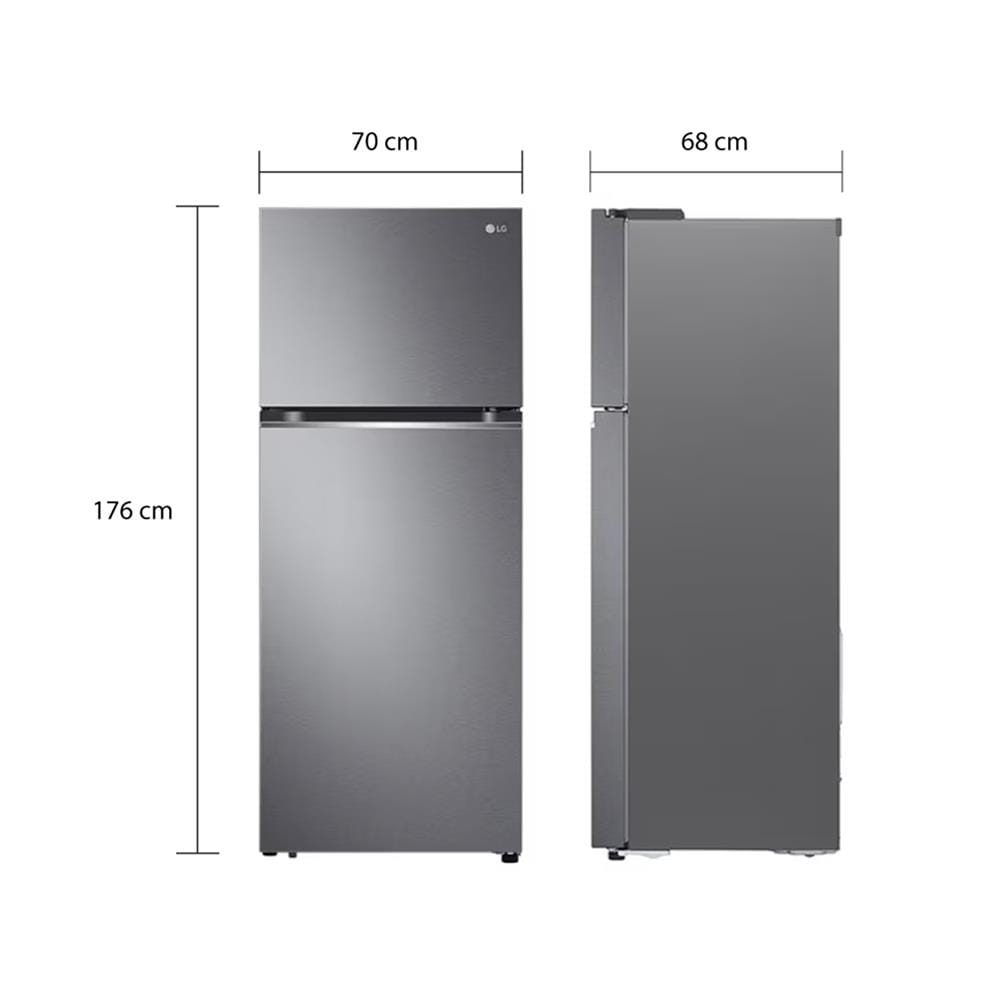 ตู้เย็น 2 ประตู LG GN-D382PQMB.ADSPLMT 14 คิว สีเทา อินเวอร์เตอร์