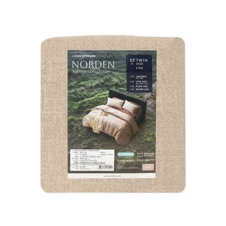 ชุดผ้าปูที่นอน 3.5 ฟุต 4 ชิ้น LOTUS ATTITUDE ELEMENTS สี MALT_6