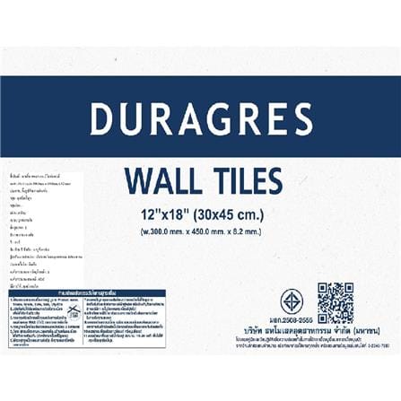 กระเบื้องผนัง 30x45 ซม. DURAGRES มิโมซ่า เทา A 0.81 ตร.ม._1