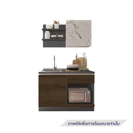 ครัวไม้สำเร็จ SB FURNITURE KUCHE COMP120B-L ITALIAN WALNUT BLACK GLOSS 120 ซม._1
