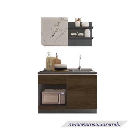 ครัวไม้สำเร็จ SB FURNITURE KUCHE COMP120B-R ITALIAN WALNUT BLACK GLOSS 120 ซม._1