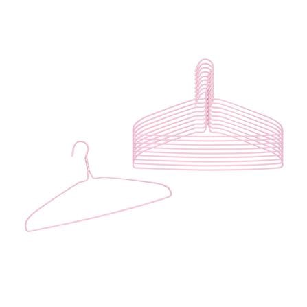 ไม้แขวนเสื้อเคลือบ PLIM CURVE สีชมพู (แพ็ก 10 ชิ้น)_1