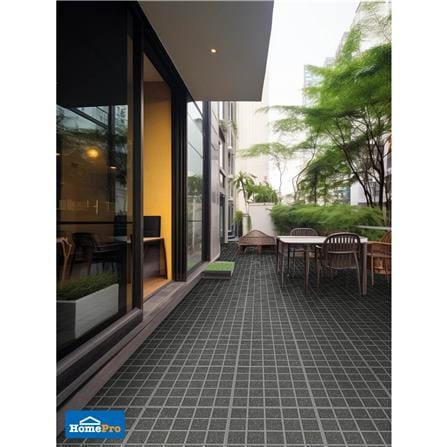 กระเบื้องพื้นพอร์ซเลน  40x40 ซม. TARA โมเว่น เทาเข้ม A 0.96 ตร.ม._4