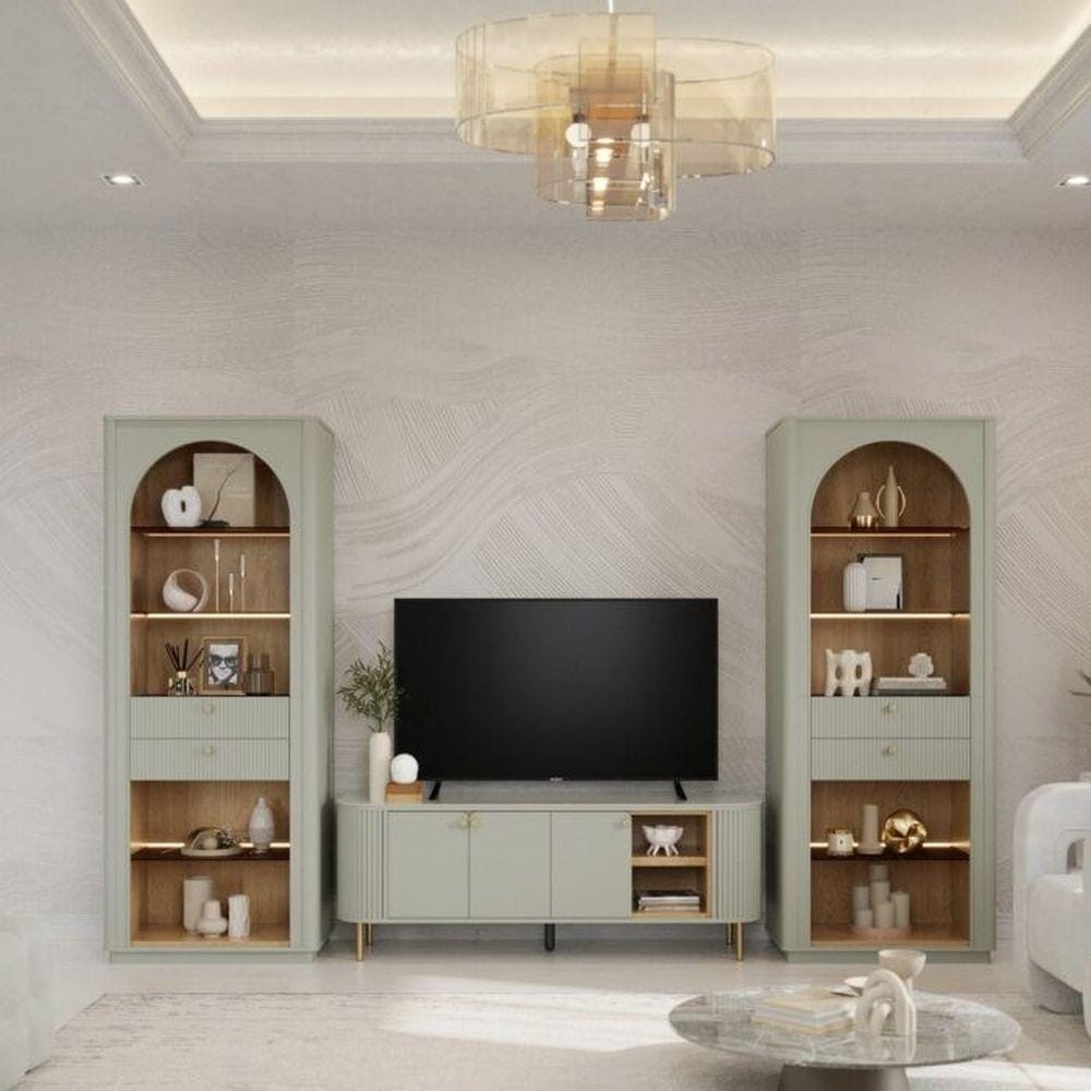 ตู้โชว์ SB FURNITURE SOUL 19232527 80 ซม. สี PEWTER GREY