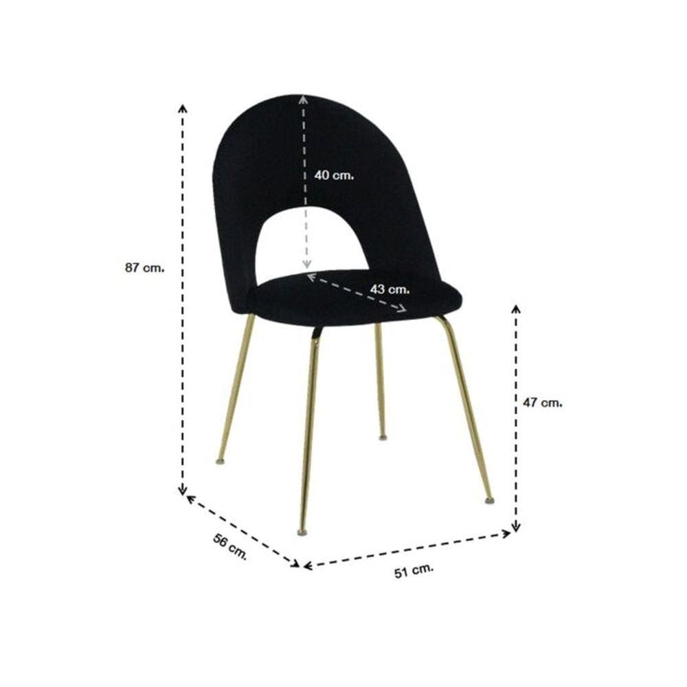 เก้าอี้ทานข้าว SB FURNITURE LUM 19213663 สีดำ
