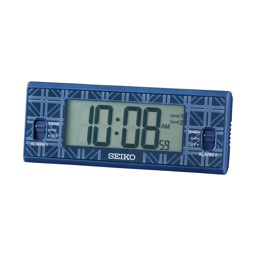 นาฬิกาตั้งโต๊ะ SEIKO CLOCKS QHL099L 1.8X4.8 นิ้ว สีน้ำเงิน