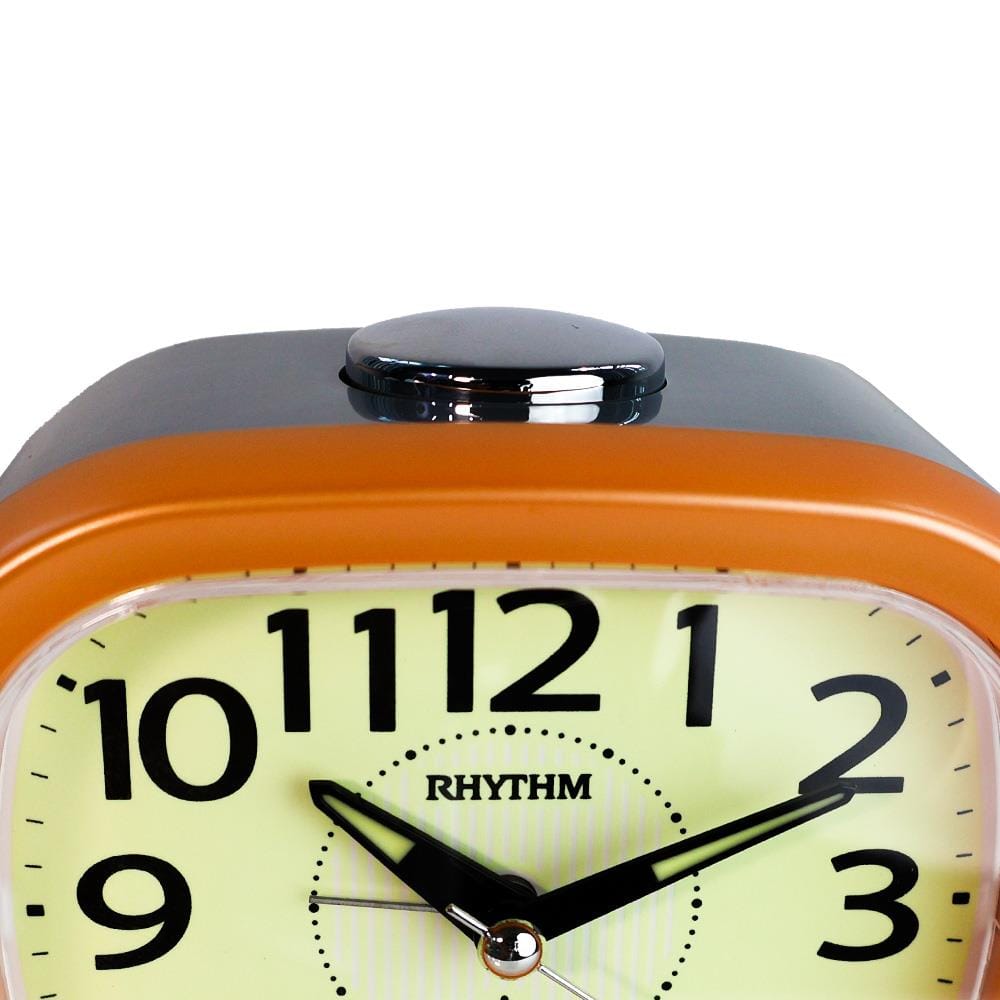 นาฬิกาปลุก RHYTHM CRA846NR14 4.5X3.8 นิ้ว สีส้ม