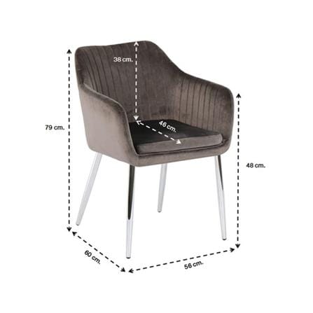 เก้าอี้ทานข้าว SB FURNITURE YOGANA 19171355 สีเทา/น้ำตาล_8