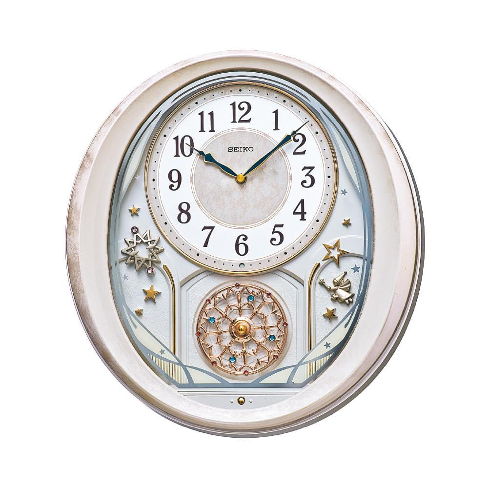 นาฬิกาแขวน SEIKO CLOCKS QXM370P 16.3X15.1 นิ้ว สีชมพู