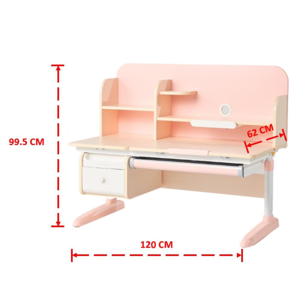 โต๊ะเขียนหนังสือปรับระดับ ERGOTREND KIDS 120 ซม. สีชมพู