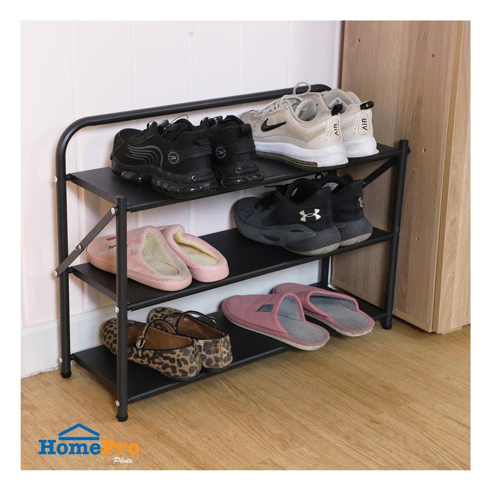 ชั้นวางรองเท้า 3 ชั้น STACKO BRISK 70X23X51 ซม. สีดำ
