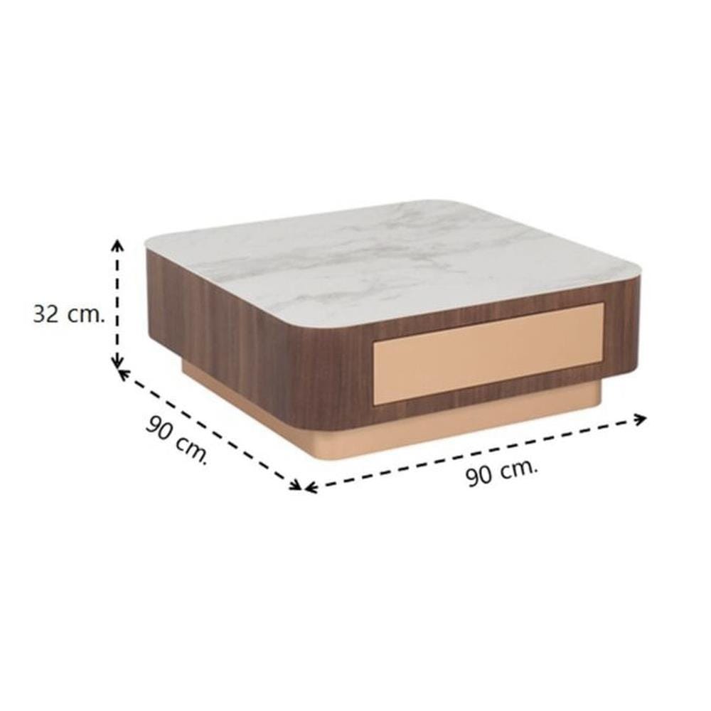 โต๊ะกลาง SB FURNITURE LORETTA 19184677 90 ซม. สีขาว