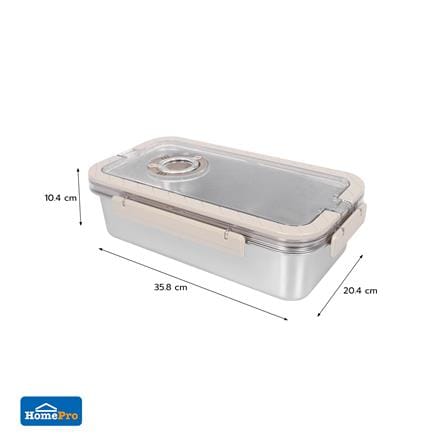 กล่องอาหารสเตนเลส มีหู 3.6 ลิตร KECH MERCURY สีเบจ_7