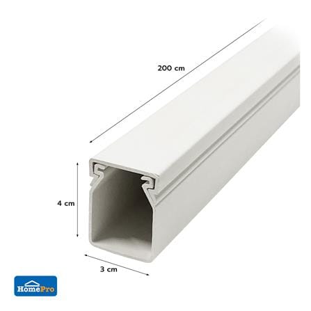 รางเก็บสายไฟวายเวย์ PVC ELECKTA 40X30 มม. 2 ม. สีขาว_2