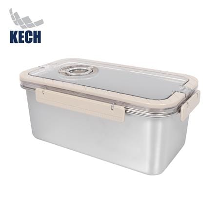 กล่องอาหารสเตนเลส มีหู 5.8 ลิตร KECH MERCURY สีเบจ_0