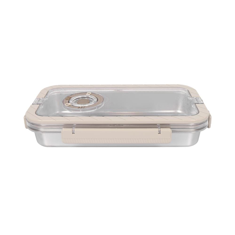 กล่องอาหารสเตนเลส มีหู 2.2 ลิตร KECH MERCURY สีเบจ