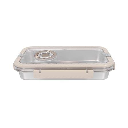 กล่องอาหารสเตนเลส มีหู 2.2 ลิตร KECH MERCURY สีเบจ_2