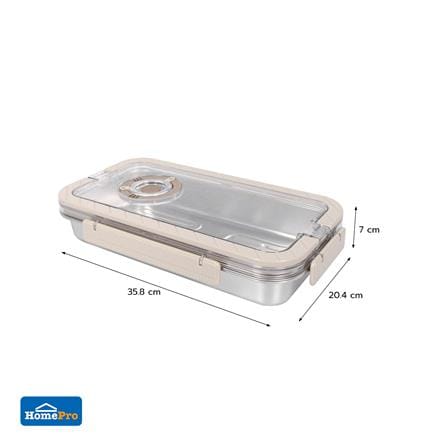 กล่องอาหารสเตนเลส มีหู 2.2 ลิตร KECH MERCURY สีเบจ_6