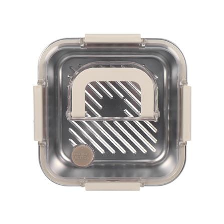 กล่องอาหารสเตนเลส มีหู 2.3 ลิตร KECH MERCURY สีเบจ_3