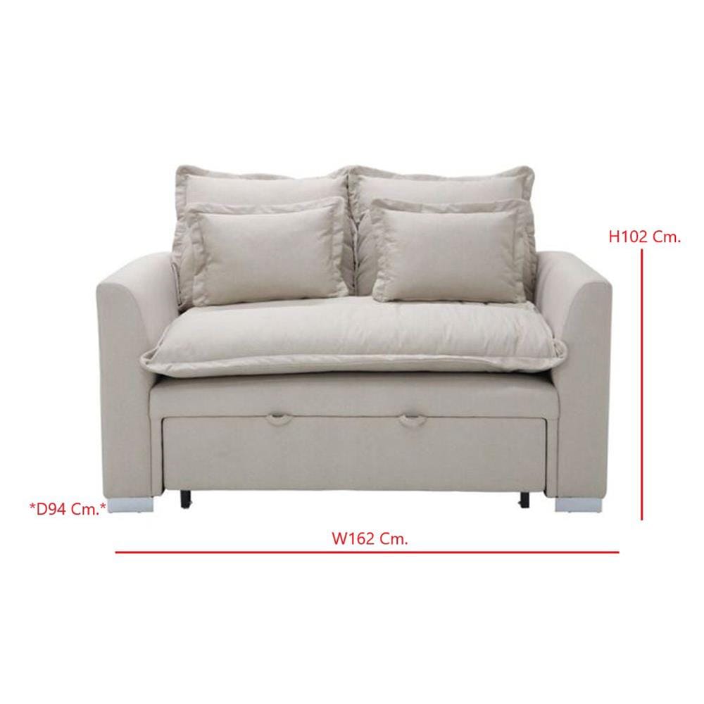 โซฟาเบด 2 ที่นั่ง SB FURNITURE TALIA 19231766 สีน้ำตาลอ่อน