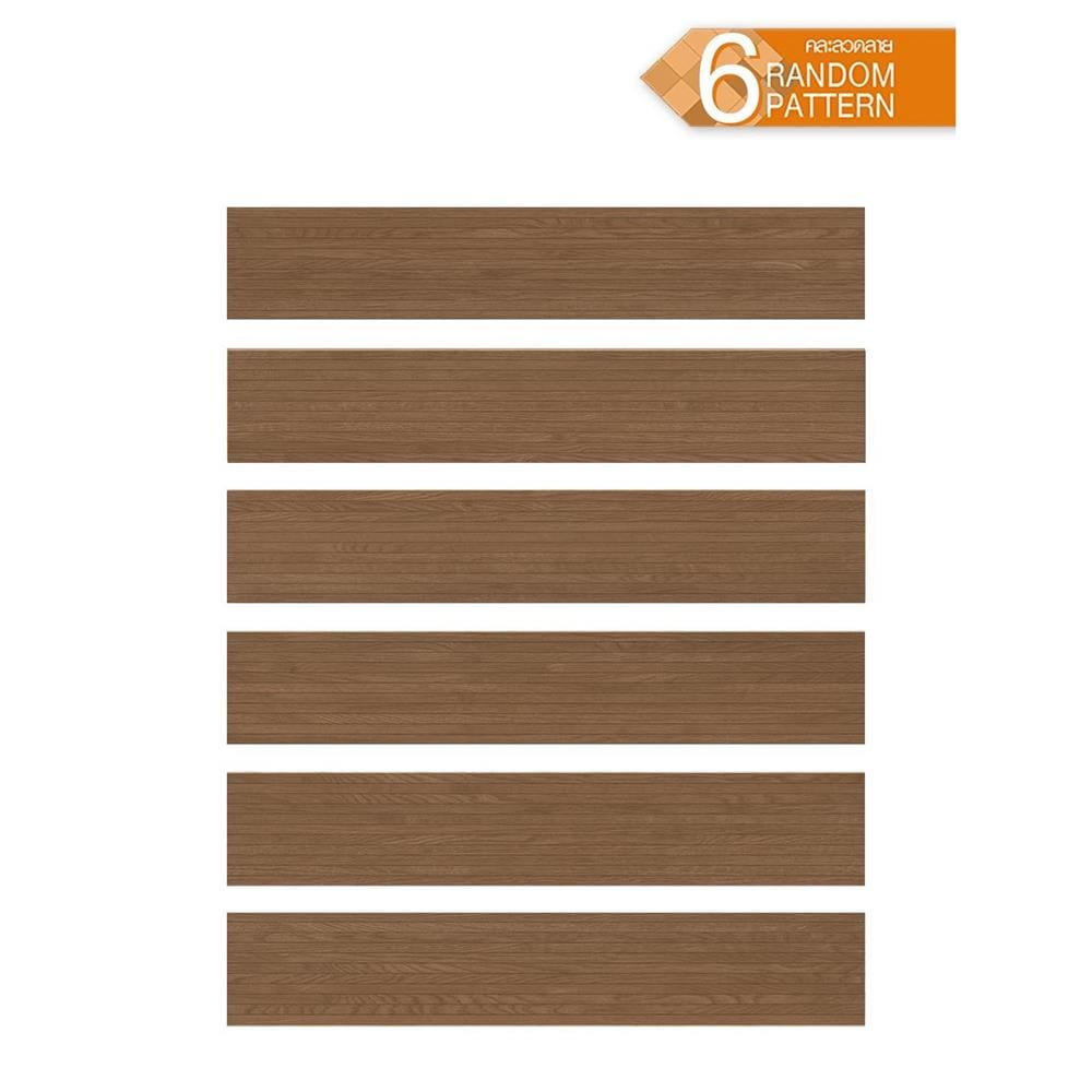 กระเบื้องพื้นพอร์ซเลน 20x120 ซม. TARA ไลน์เนอร์วู้ด น้ำตาลเข้ม PM 1.2 ตร.ม.