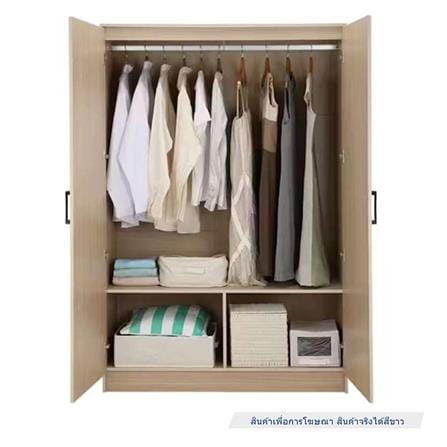ตู้เสื้อผ้า 2 บานเปิด HOMEBEST W120 120 ซม. สีขาว_1
