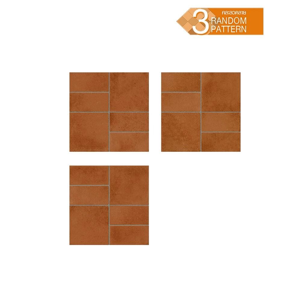 กระเบื้องพื้นพอร์ซเลน  16x16 นิ้ว COTTO ไซรัส เคลย์ น้ำตาล PM 0.96 ตร.ม.