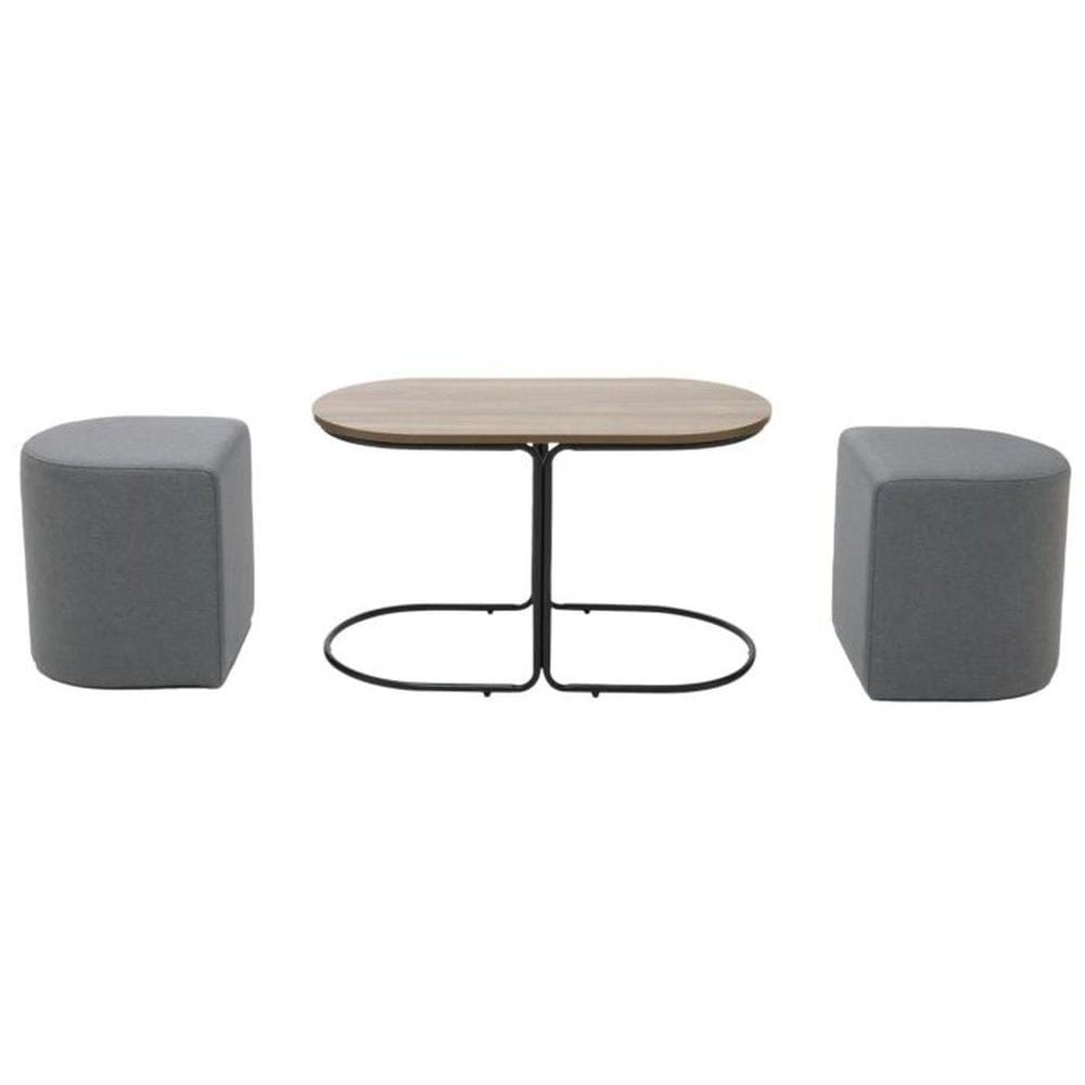 โต๊ะกลางพร้อมสตูล SB FURNITURE MALINNE 19225297 78 ซม. สีเทา