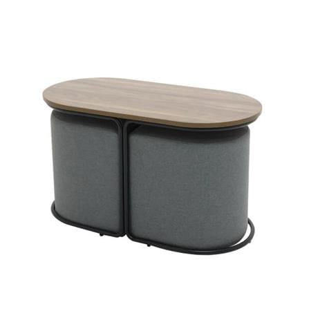 โต๊ะกลางพร้อมสตูล SB FURNITURE MALINNE 19225297 78 ซม. สีเทา_0