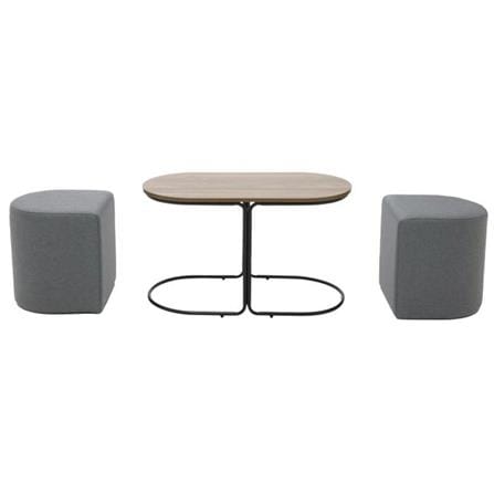 โต๊ะกลางพร้อมสตูล SB FURNITURE MALINNE 19225297 78 ซม. สีเทา_3