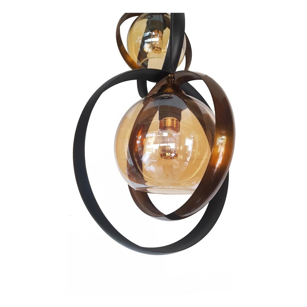 ไฟช่อ NEOLIGHT 9694-3BK-AB สีน้ำตาล/ดำ/ทอง 3 หัว