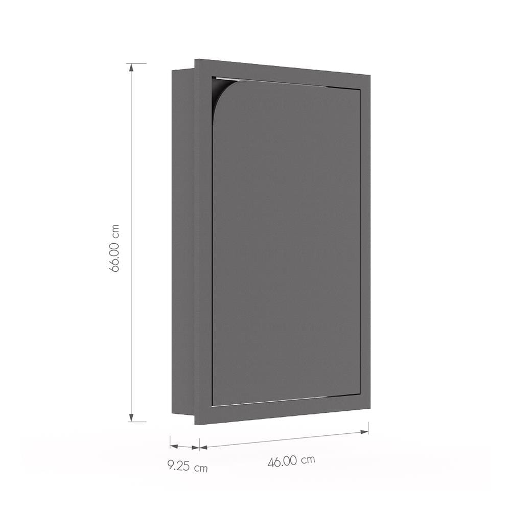 บานซิงค์เดี่ยวเปิดขวา KITZCHO CURVE 46x66 ซม. สี GREY GRAPHITE