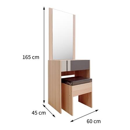 ชุดโต๊ะเครื่องแป้ง FURDINI BRICK 60 ซม. สี PINEOAK_5