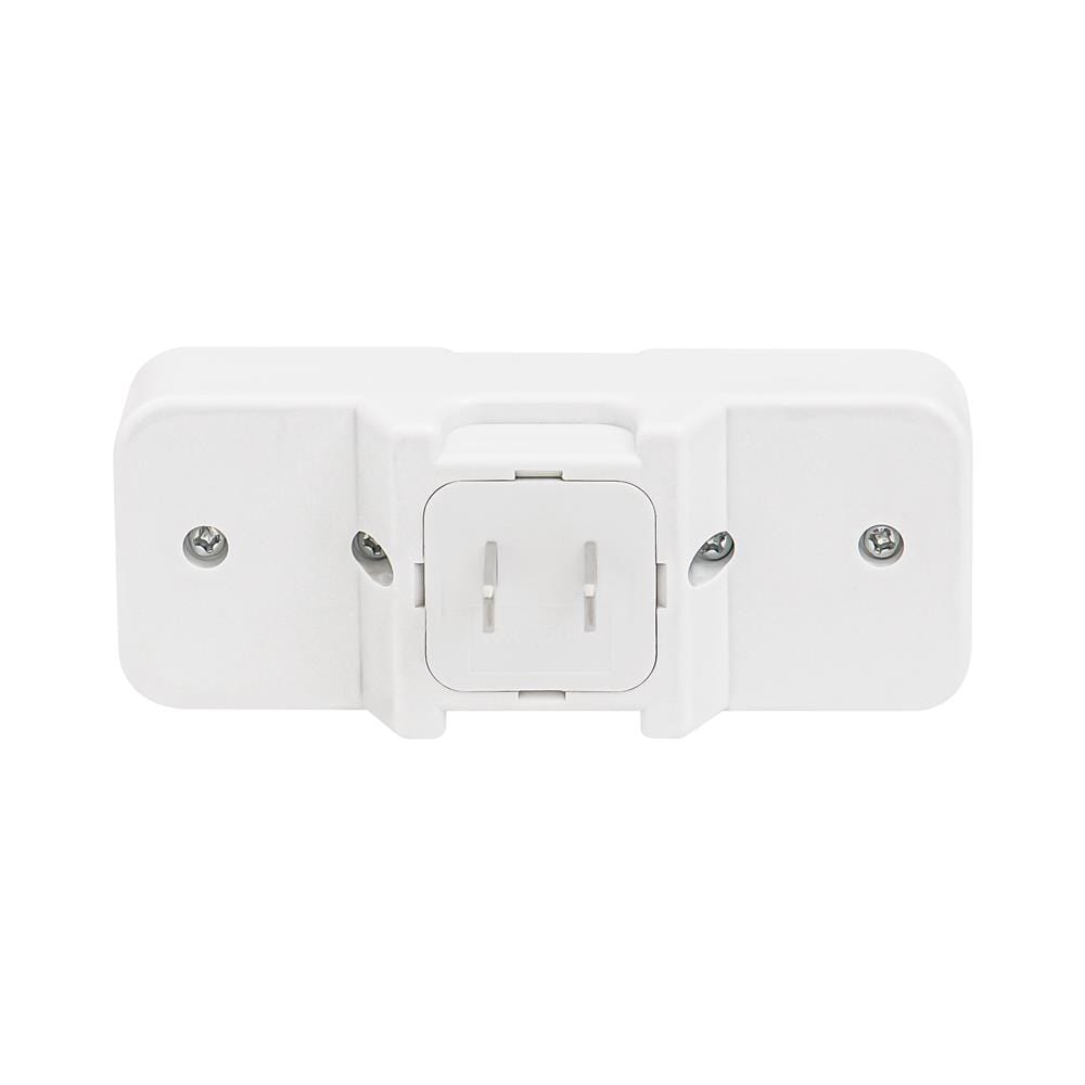 ปลั๊กแปลง 2 ขาแบน 2 ช่อง มีสวิตช์ ELECKTA ELTW-E 10 แอมป์ สีขาว