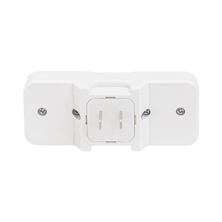 ปลั๊กแปลง 2 ขาแบน 2 ช่อง มีสวิตช์ ELECKTA ELTW-E 10 แอมป์ สีขาว_2